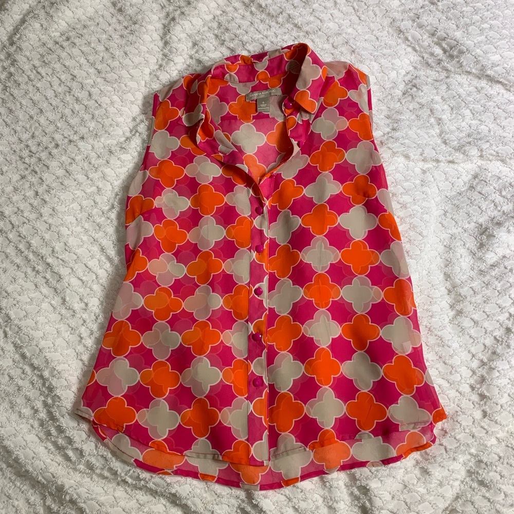 Banana republic collared tank, sz 6